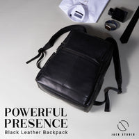 Jack Studio Genuine Cow Leather Bussiness Casual Backpack - BAB 50501 B thumbnail