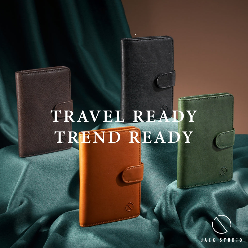Jack Studio Vegetable Tanned Genuine Cow Leather Passport Cover with Card Slot - JWC 31055