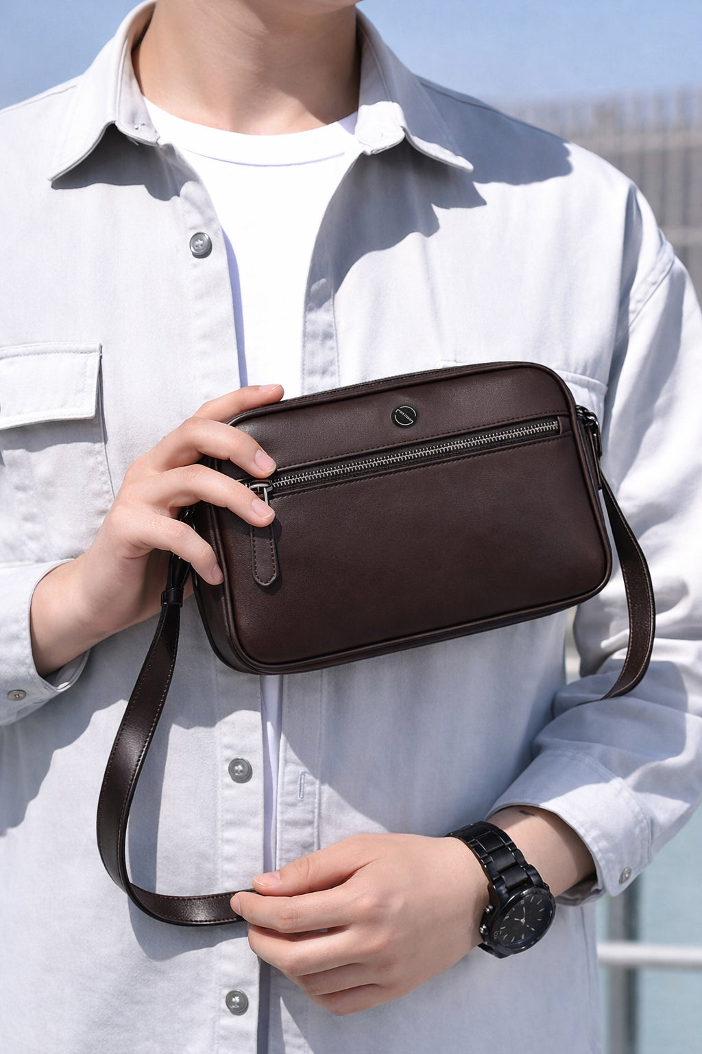 (test only) Jack Studio Genuine Leather Casual Sling Bag Beg Silang Unisex- BAB 60101 M
