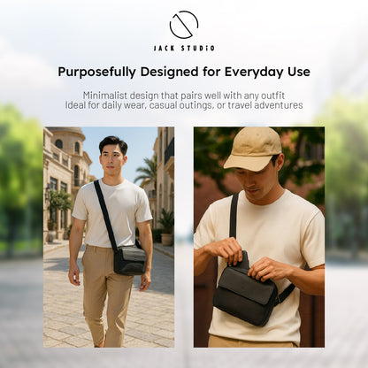 （test）Stylish Sling Crossbody Cow Leather Men's Bag - BAI50518