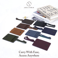 Leather Card Holder with ID Window – Lanyard Collection thumbnail