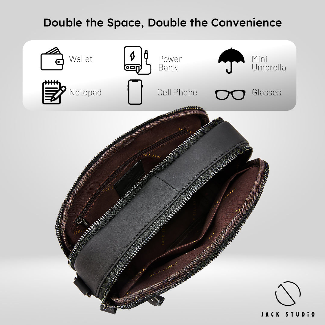 (TEST ONLY) Modern Sling Crossbody Clutch Leather Men's bag- BAI50519