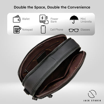 (TEST ONLY) Modern Sling Crossbody Clutch Leather Men's bag- BAI50519