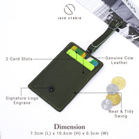 Leather Card Holder with ID Window – Lanyard Collection thumbnail