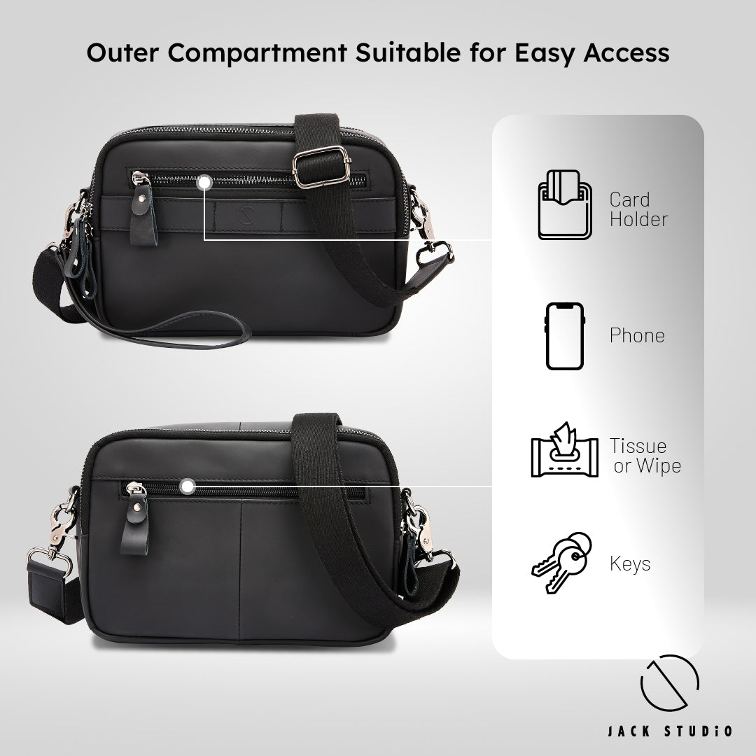 (TEST ONLY) Modern Sling Crossbody Clutch Leather Men's bag- BAI50519