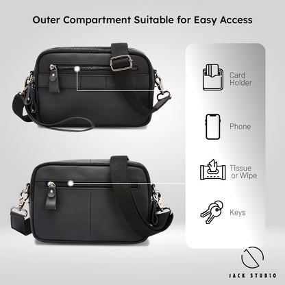 (TEST ONLY) Modern Sling Crossbody Clutch Leather Men's bag- BAI50519