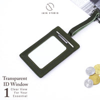 Leather Card Holder with ID Window – Lanyard Collection thumbnail