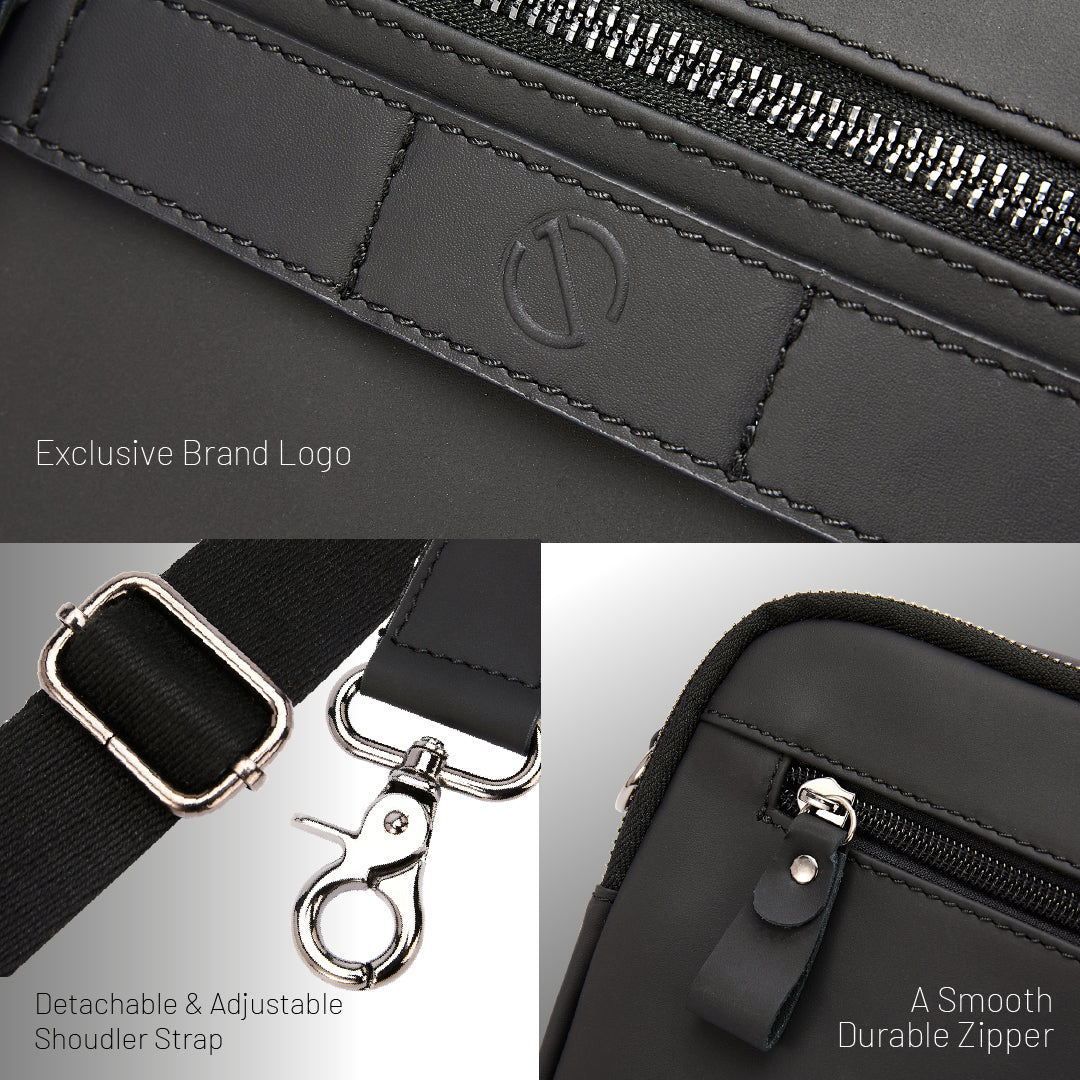 (TEST ONLY) Modern Sling Crossbody Clutch Leather Men's bag- BAI50519