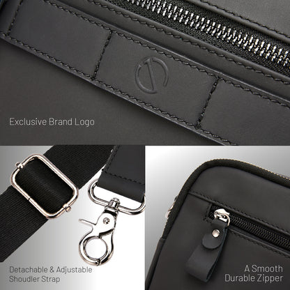 (TEST ONLY) Modern Sling Crossbody Clutch Leather Men's bag- BAI50519