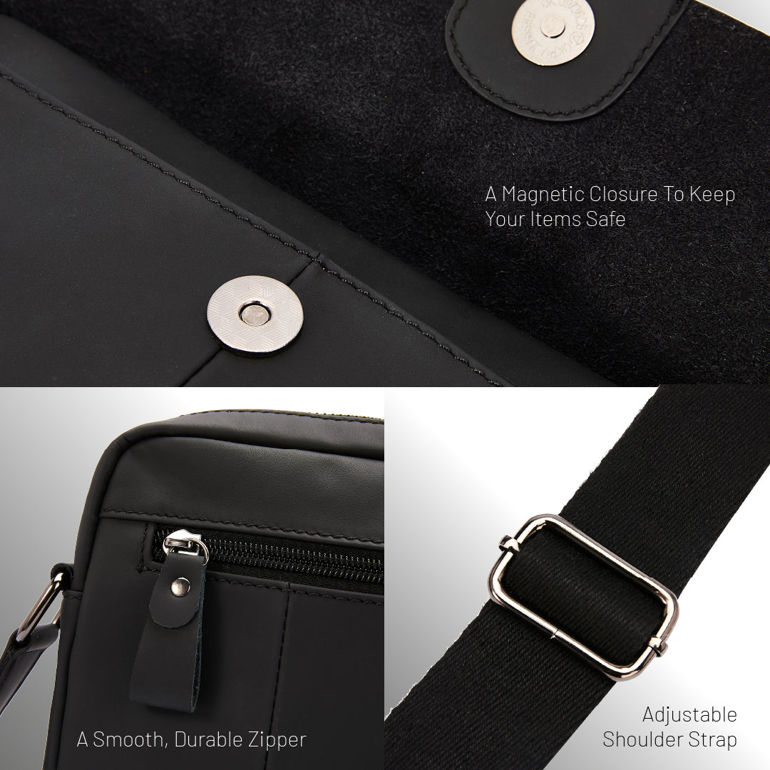 （test）Stylish Sling Crossbody Cow Leather Men's Bag - BAI50518