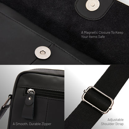 （test）Stylish Sling Crossbody Cow Leather Men's Bag - BAI50518