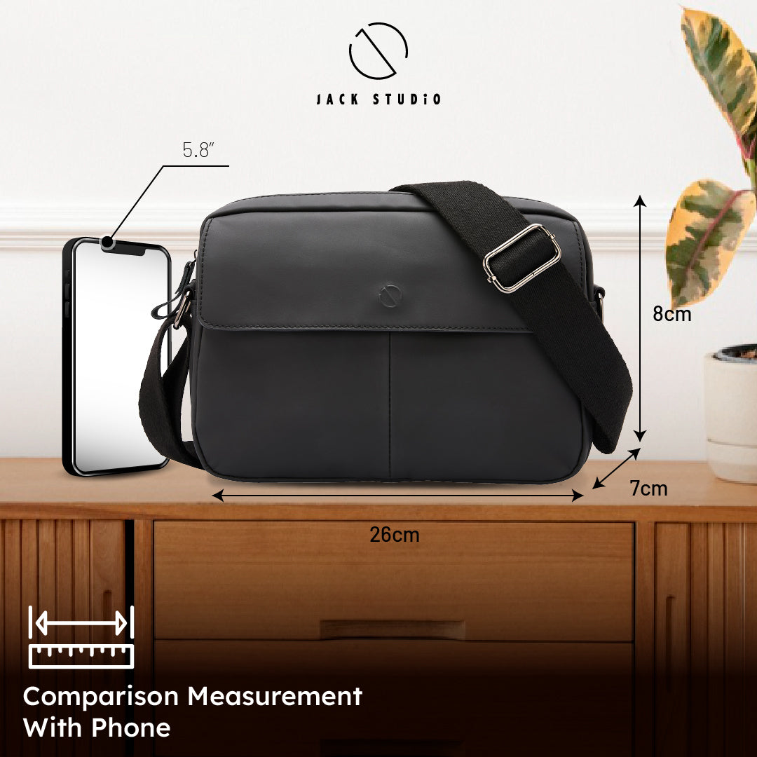 （test）Stylish Sling Crossbody Cow Leather Men's Bag - BAI50518