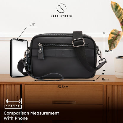(TEST ONLY) Modern Sling Crossbody Clutch Leather Men's bag- BAI50519