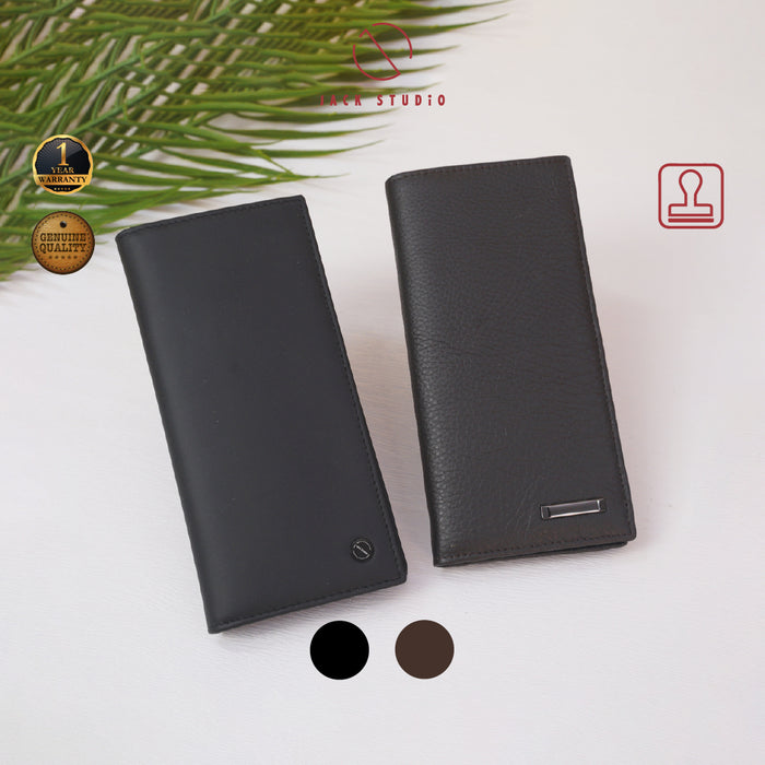 Leather Long Bi-Fold Wallet – Elegant Collection