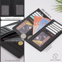 Leather Long Bi-Fold Wallet – Elegant Collection thumbnail
