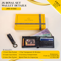 Leather Men’s Gift Set with Full Grain Wallet and Keychain – ROYAL Collection thumbnail