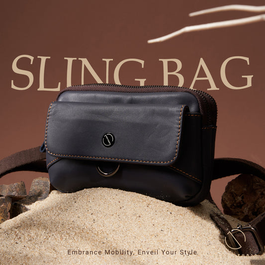Jack Studio 2-Way Style Genuine Leather Sling Bag Men Waist Bag - BAB 30508