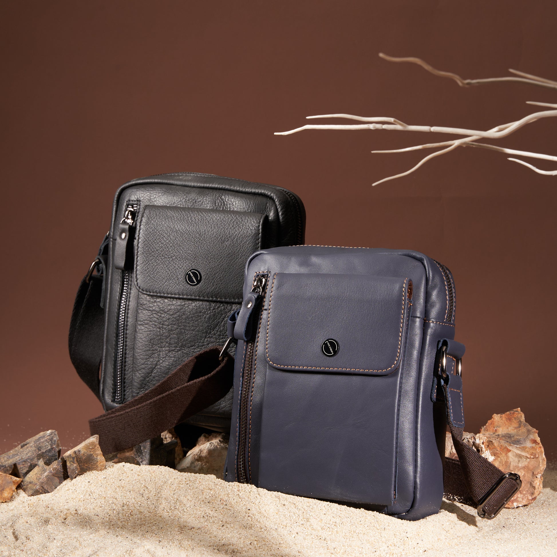 Jack Studio Genuine Leather Crossbody Sling Bag Man Beg lelaki - BAB 30504 - Jack Studio Marketing Sdn Bhd