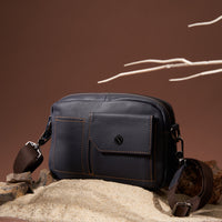 Jack Studio Unisex Genuine Leather Sling Bag Crossbody Bag - BAB 30506 thumbnail