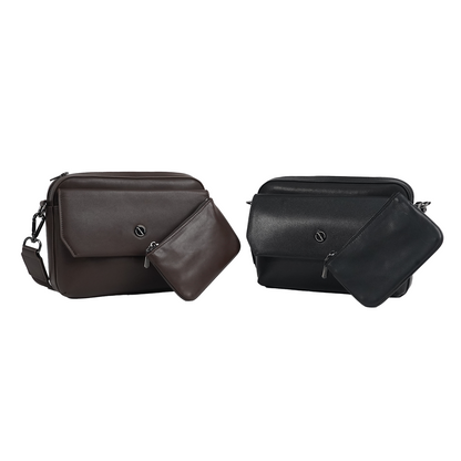 (test only)Jack Studio Genuine Leather Sleek Stylish Sling Bag Beg Silang Unisex - BAB60102