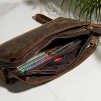 Jack Studio Full Grain Crazy Horse 2-Way Styling Clutch Bag For Men - BAC 30832 thumbnail