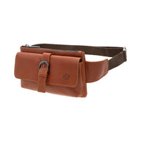 Jack Studio Full Grain Cow Leather Thin Chest Crossbody Waist Pouch Buckle Men’s Bag - BAC 40315 thumbnail