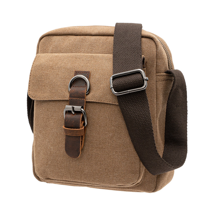 Jack Studio Unisex Canvas Leather Small Crossbody Shoulder Bag Sling Bag - BAD 21004