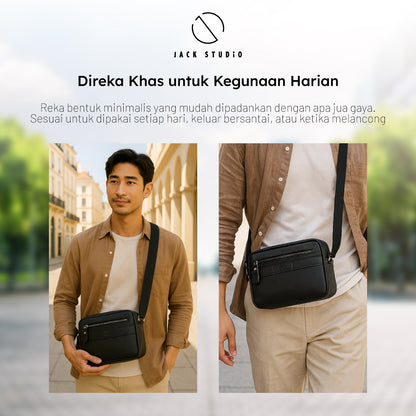(TEST ONLY) Modern Sling Crossbody Clutch Leather Men's bag- BAI50519