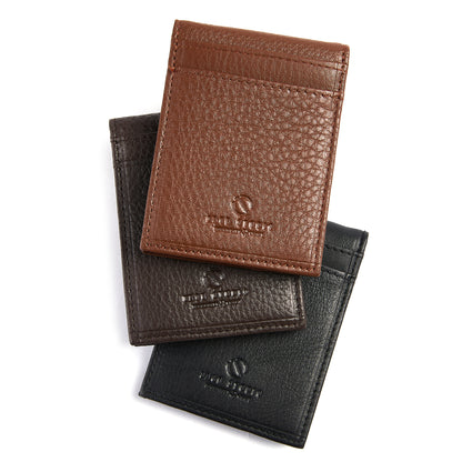 Jack Studio Full Grain Leather Arvó Magcard Bi- fold Card Holder Pemegang Kad Nipis- JWC 51054 C