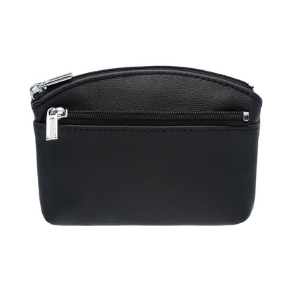 Jack Studio Genuine Cow Leather Coin Pouch Zip Wallet with Keyholder - JK40155
