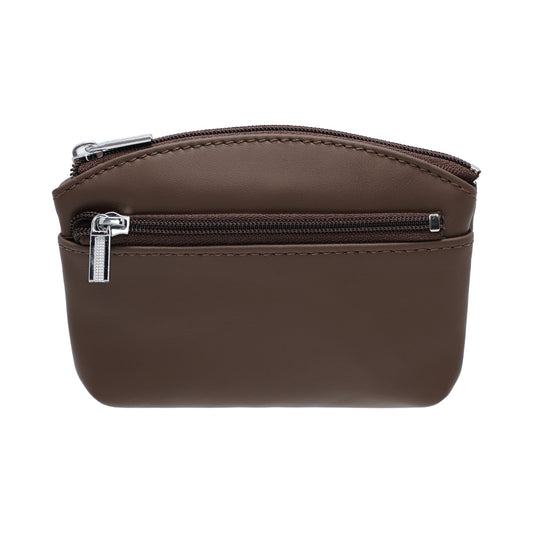 Jack Studio Genuine Cow Leather Coin Pouch Zip Wallet with Keyholder - JK40155