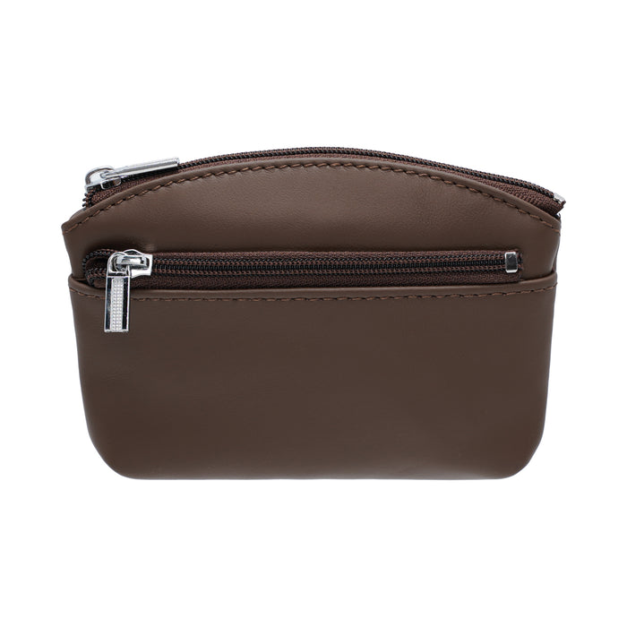 Jack Studio Genuine Cow Leather Coin Pouch Zip Wallet with Keyholder - JK40155