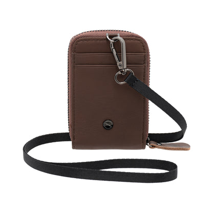 Jack Studio Genuine Cow Leather Card Holder with Round Zipper ID Card Holder Lanyard - JWB 30854 - Jack Studio Marketing Sdn Bhd