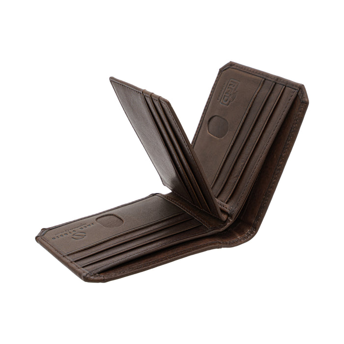 Veg Tan Leather RFID Bi-Fold Wallet –  True Nature Collection
