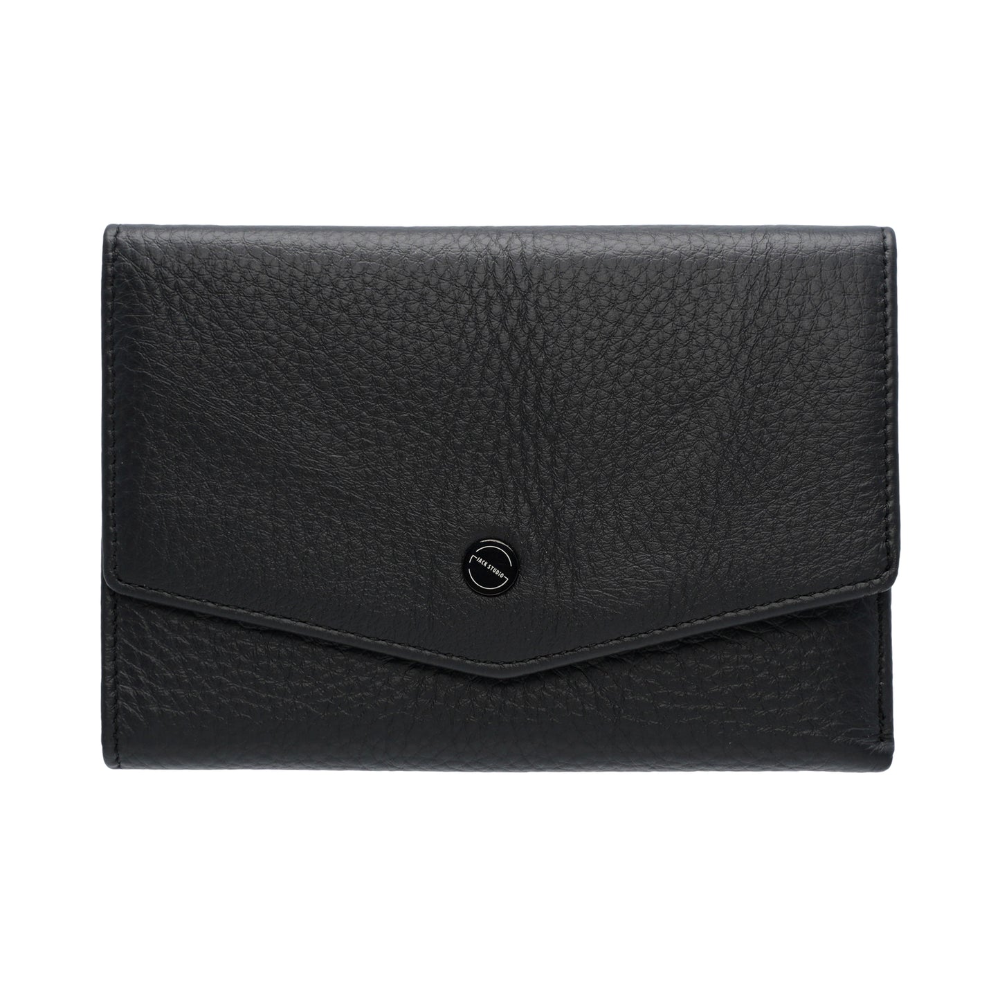 Jack Studio Full Grain Leather Trifold Medium Ladies Wallet Woman Purse with Zipper Coin Pocket - JWB 40553 LT