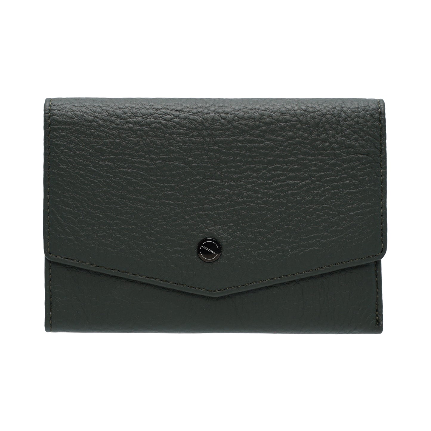 Jack Studio Full Grain Leather Trifold Medium Ladies Wallet Woman Purse with Zipper Coin Pocket - JWB 40553 LT