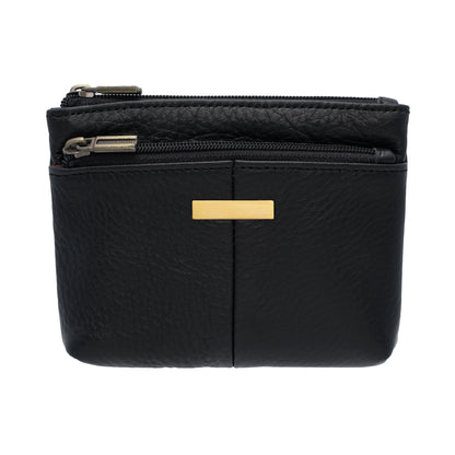 Jack Studio Full Grain Leather Small Coin Pouch Zip Wallet Woman Purse with Keyholder -  JWB 40556 CP
