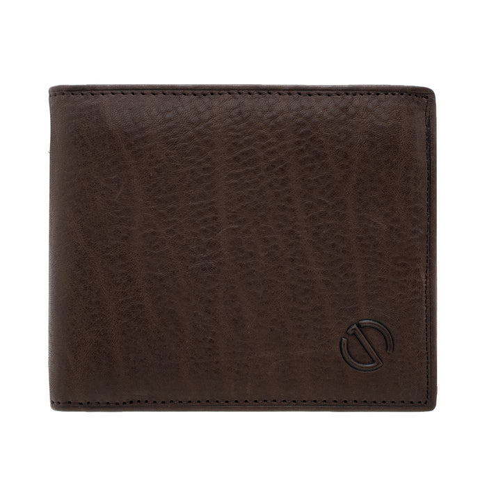 Veg Tan Leather Bi-Fold Wallet with Coin Pocket – True Nature Collection