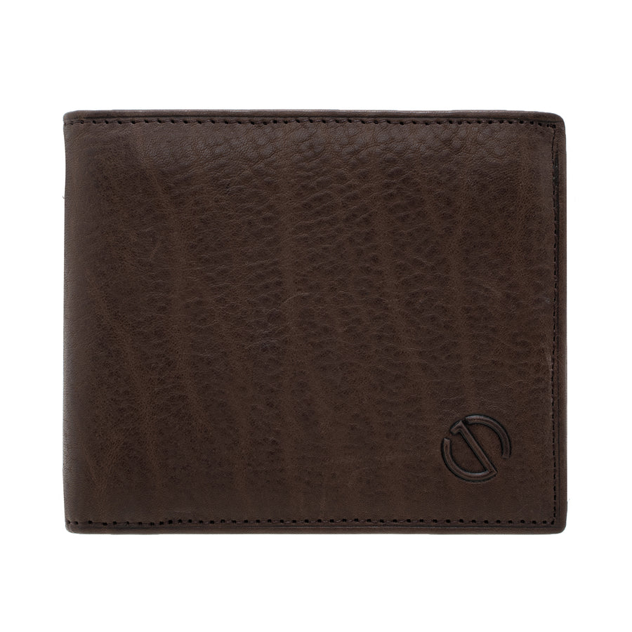 Veg Tan Leather Bi-Fold Wallet with Coin Pocket – True Nature Collection