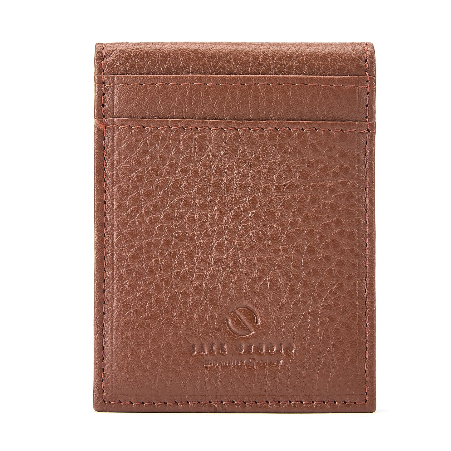 Jack Studio Full Grain Leather Arvó Magcard Bi- fold Card Holder Pemegang Kad Nipis- JWC 51054 C