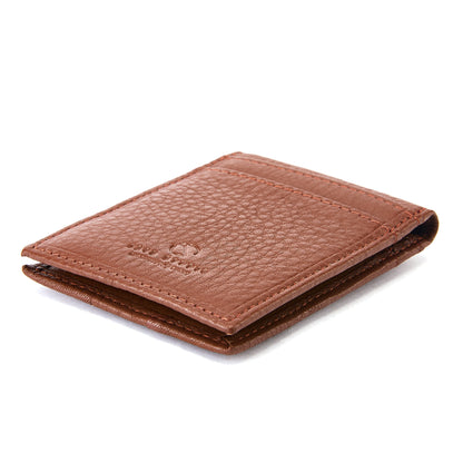 Jack Studio Full Grain Leather Arvó Magcard Bi- fold Card Holder Pemegang Kad Nipis- JWC 51054 C