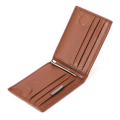 (TEST ONLY) Jack Studio Full Grain Leather Moro Deluxe Luxe Bi-fold Money Clip Wallet-JWC51055