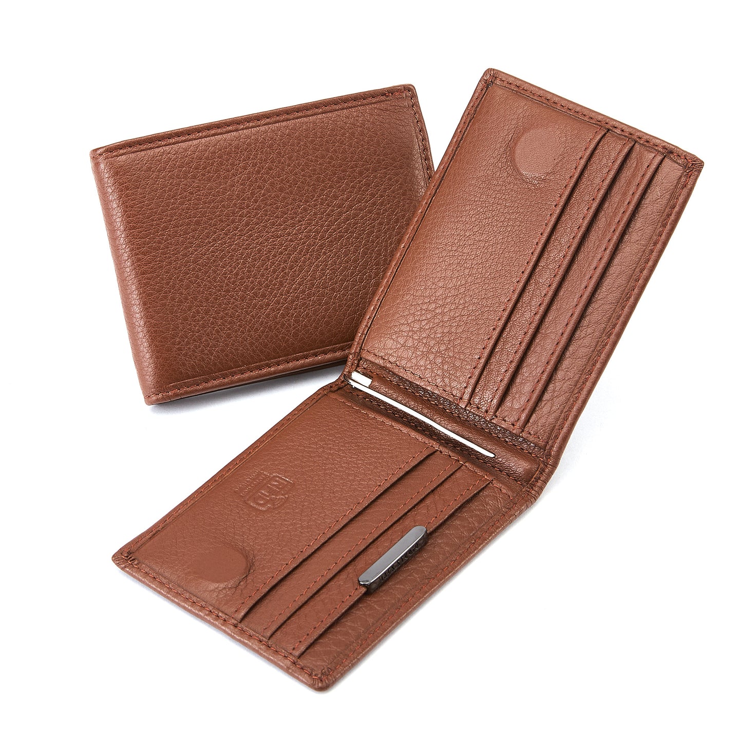 (TEST ONLY) Jack Studio Full Grain Leather Moro Deluxe Luxe Bi-fold Money Clip Wallet-JWC51055