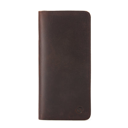 Jack Studio Full Grain Leather Crazy Horse Brencó Vertical Long Bi-fold Wallet Dompet Panjang Lelaki Vintage - JWC 50952