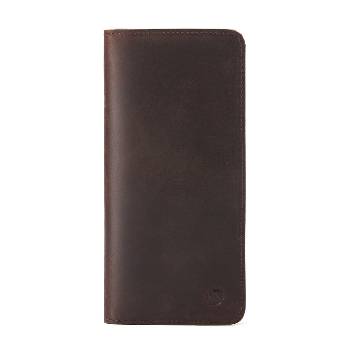 Jack Studio Full Grain Leather Crazy Horse Brencó Vertical Long Bi-fold Wallet Dompet Panjang Lelaki Vintage - JWC 50952
