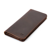 Jack Studio Full Grain Leather Crazy Horse Brencó Vertical Long Bi-fold Wallet Dompet Panjang Lelaki Vintage - JWC 50952 thumbnail