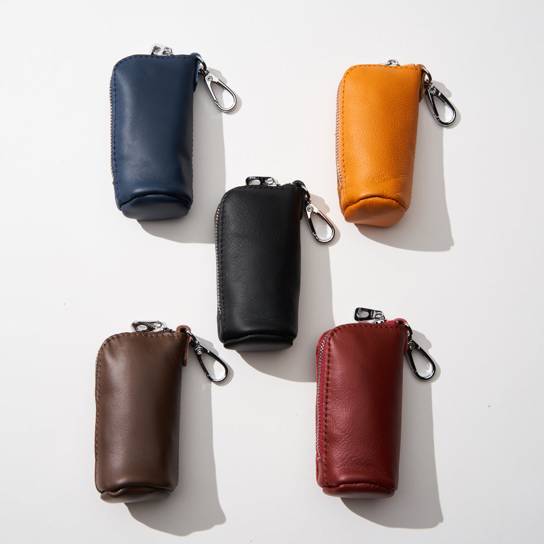Jack Studio Genuine Cow Leather Zipper Closure Keychain Wallet - JK40154