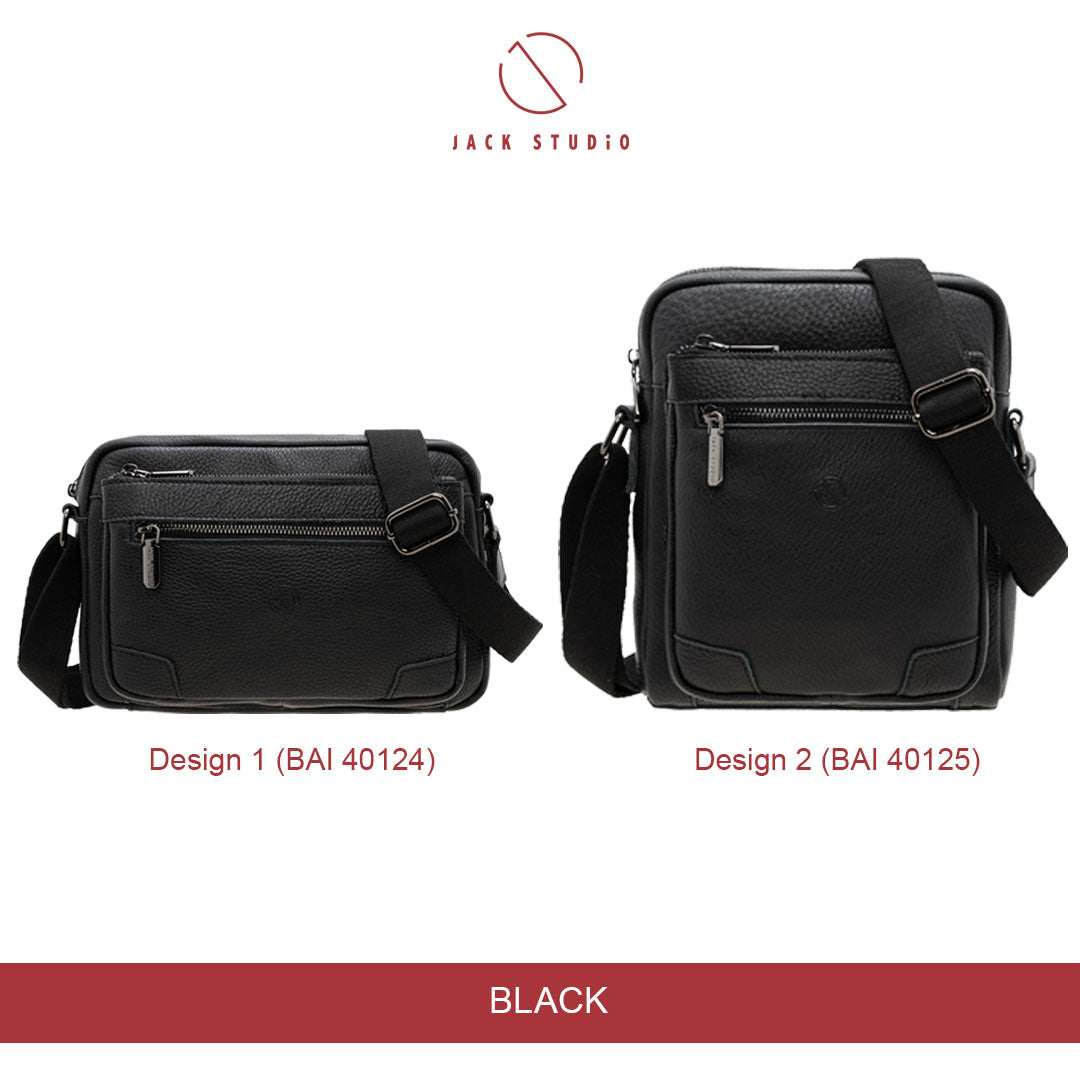 Jack Studio Genuine Cow Leather 2 Design Sling Crossbody Men’s Bag - BAI 40124/40125 - Jack Studio Marketing Sdn Bhd