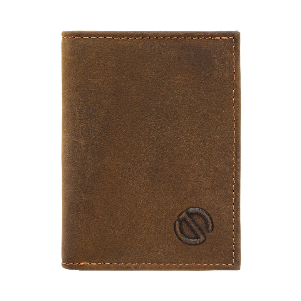 Jack Studio Full Grain Crazy Horse Leather Small Vertical Wallet Multifunction Card Holder - JWD 20856