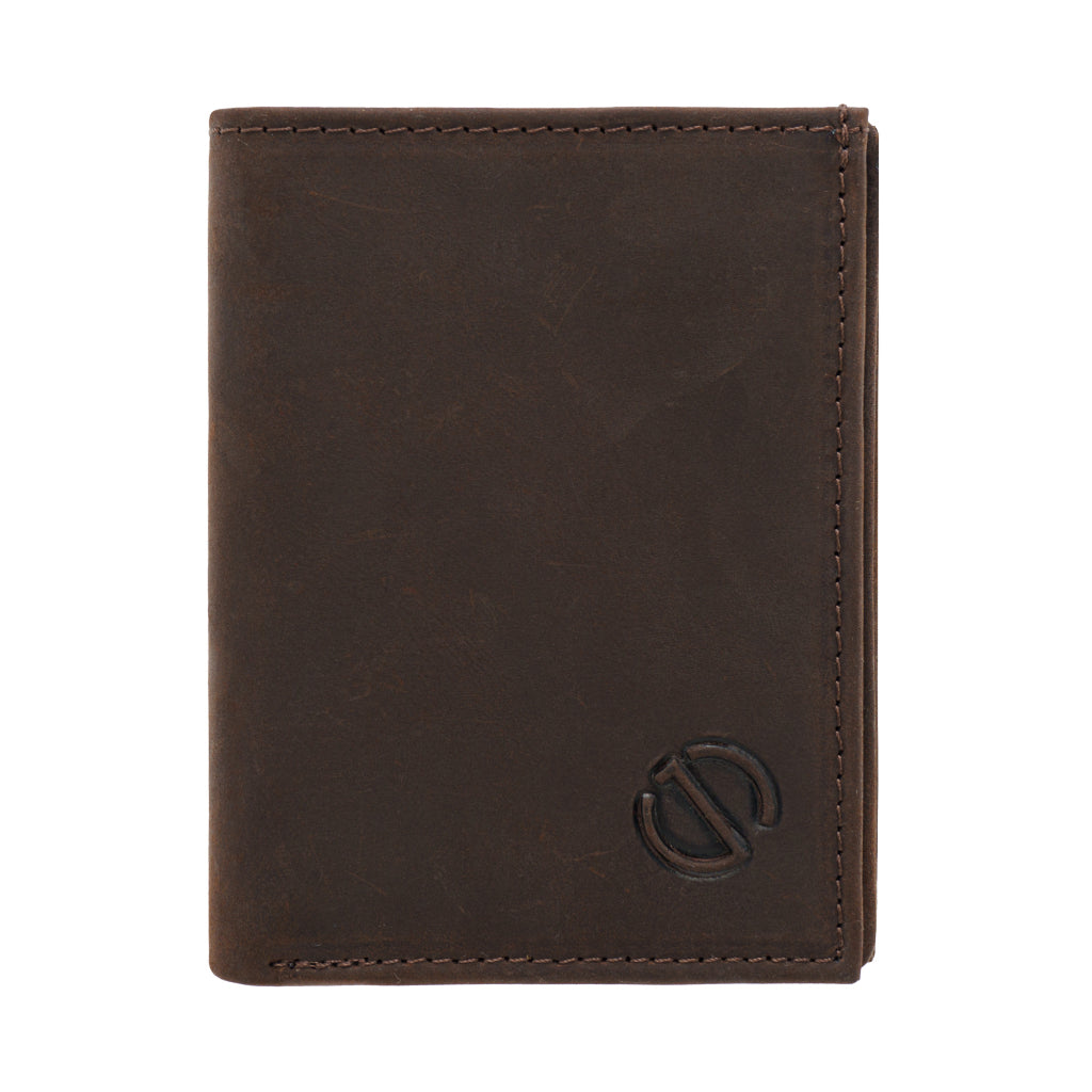 Jack Studio Full Grain Crazy Horse Leather Small Vertical Wallet Multifunction Card Holder - JWD 20856